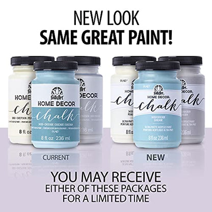 FolkArt Home Décor Chalk Finish Acrylic Paint, 8oz, 8 ounce, Blue Chill - color: Blue Chill