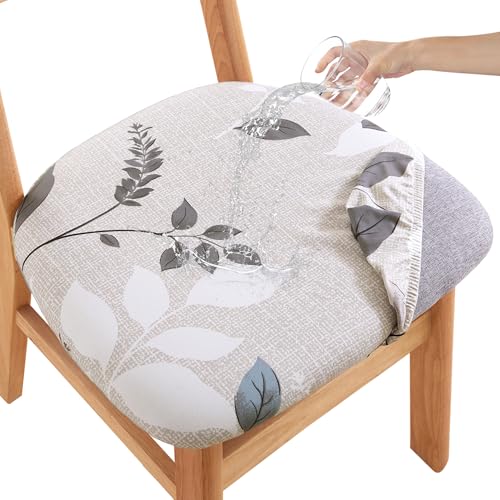 CRFATOP Waterproof Dining Chair Seat Covers Set of 4 Cushion Covers,L,02 - color: 02, size: 4 PCS- Large