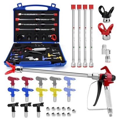 22Pcs 3600PSI Airless Spray Gun Kit with Spray Tips