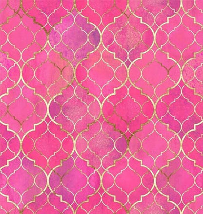 MuralPeel Modern Pink/Golden Krystal Mosaic Peel and Stick Wallpaper Self Adhesive Removable Easy Peel Off Stick on Wall Paper for Bedroom Cabinet Renter Friendly - color: Pink, size: 17.7" x 236.2"