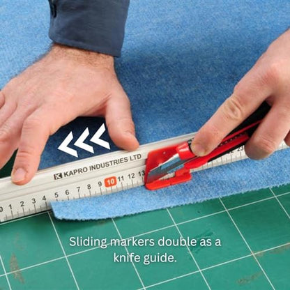 Kapro - 313 Measure Mate - Ultimate Home-Improvement Tool - With Level and Ruler - Features Sliding Markers and Knife Guide - Includes Nail Gripper and Drill Bit Gauge - 32 Inch - size: 32"
