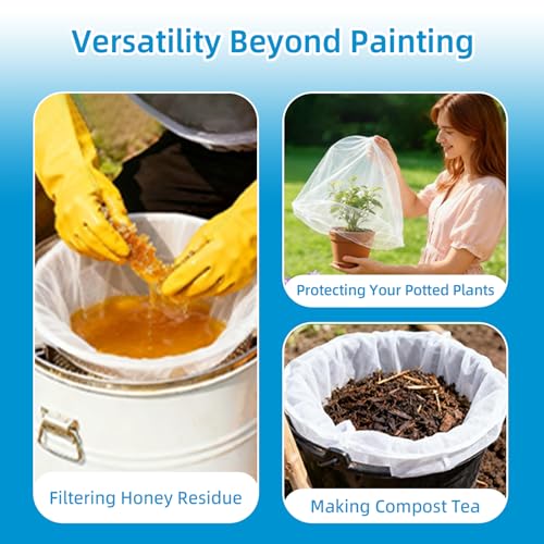 10 Pcs Paint Strainer Bags 1 Gallon for Painting/Paint Bucket/Gardening