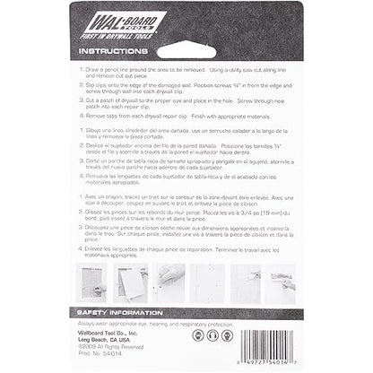WAL-Board Tools Drywall Repair Clips, Wall Repair Tool, Assembled in USA - size: One Size