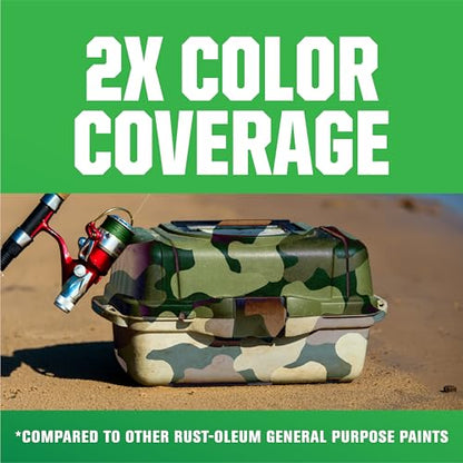 Rust-Oleum Camouflage 2X Ultra Cover Khaki Spray Paint - color: Khaki, size: 12 Ounce (Pack of 3)