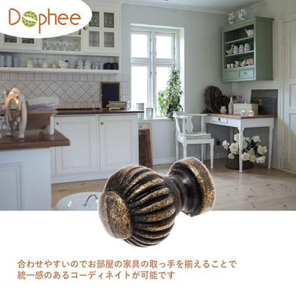 dophee 6Pcs Small Pumpkin Pattern Cabinet Knobs with Screws, 0.55" x 0.75"