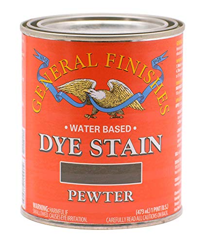 General Finishes Water Based Dye, 1 Pint, Pewter - color: Pewter, size: 1 Pint