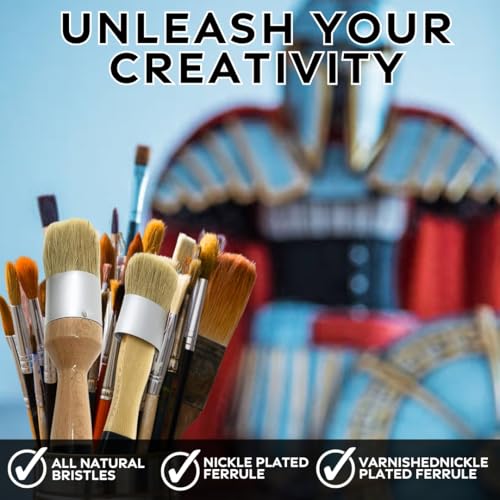 Rub 'n Buff Silver Tones and Pixiss Wax Brushes - 15ml of Silver Leaf, Pewter, Ebony - Gilding Wax Paint with Customizable Sheen - Dries Quick to a Metallic Finish - Round and Flat Boar Hair Bristles - color: Silver Leaf, Pewter, Ebony