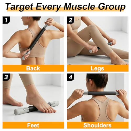 ZanLLW Foam Roller, Massage Roller, Muscle Roller Stick, Neck Massager for Muscles Relief, Therapy Roller Stick for Legs, Calf, Thigh, Lipo, Massage Rolling Pin, Help Sore Muscle Recovery