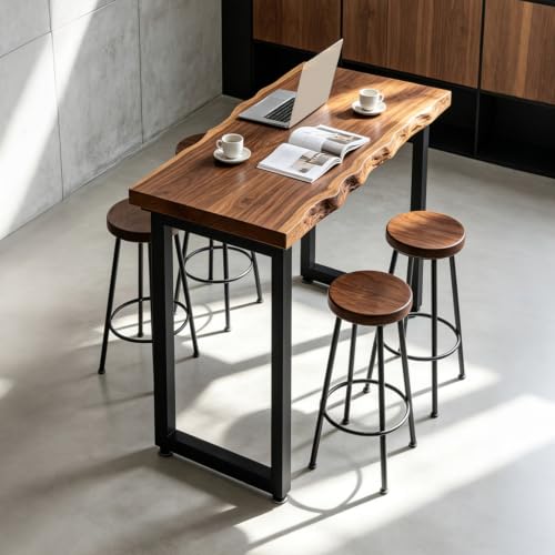 Metal Bar Height Table Legs 36x17.7 Inch Black - size: H36"x W17.7" U Shape