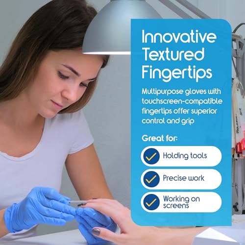 Inspire Nitrile Exam Gloves | The Original Quality Stretch Nitrile Light Blue | 4.5 Gloves Disposable Latex Free Medical EMT - size: XL