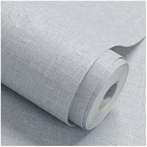 Gray Grasscloth Peel and Stick Wallpaper Self Adhesive 17.8"x118"
