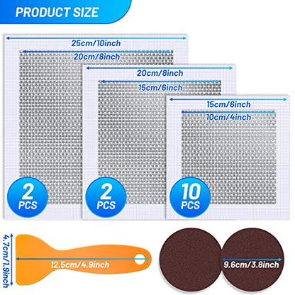 Ranekie 14 Pack Drywall Repairs Patch, 4/6/8 Inch Drywall Repair Kit with Extended Self-Adhesive Mesh,Large Hole Patch Repair for Drywall,Heavy Duty Dry Wall Hole Repair Patch - color: 14 Pack Drywall Patch Kit
