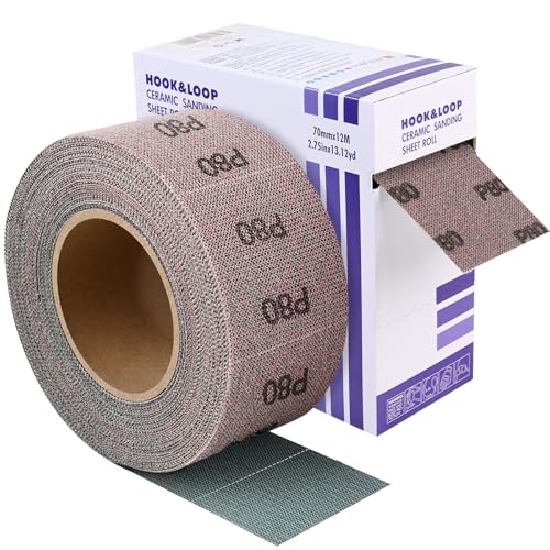 2-3/4" 80 Grit Ceramic Mesh Sandpaper Roll for Sanding Block - style: 2-3/4inch 80Grit