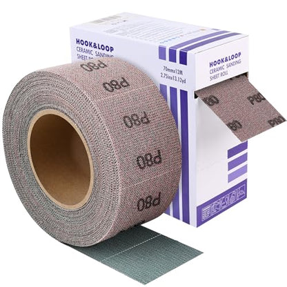 2-3/4" 80 Grit Ceramic Mesh Sandpaper Roll for Sanding Block - style: 2-3/4inch 80Grit