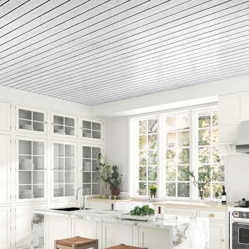Grey White 3D Wood Slat Wall Panel Wallpaper for Bedroom Cabinets - color: Grey White