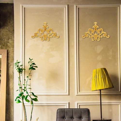 Corner Applique Wall Decor, Carved Decorative Onlay Furniture Trim
