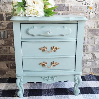 Chalky Chicks Cancun Blue 4 Fl Oz Chalk Paint for Furniture All in One - color: Cancun Blue (Light Blue), size: 4 Fl Oz (Pack of 1)
