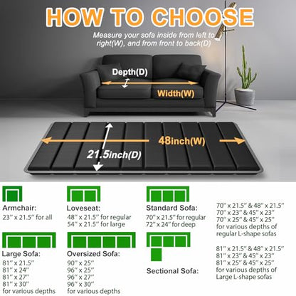 LAVEVE Heavy Duty Couch Cushion Support Board for Sagging Sofa, 21.5''x48'' - size: 48" x 21.5" - Loveseat