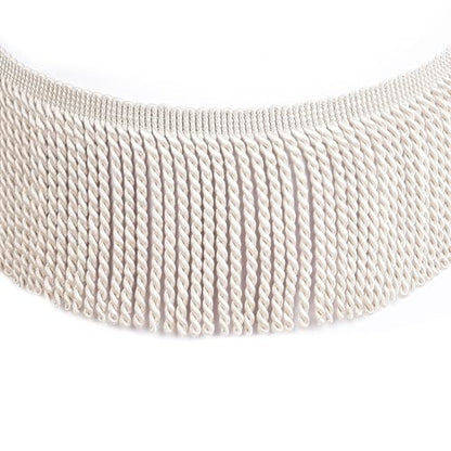 5 Yard Curtain Bullion Fringe Trim-Rayon Tassel Embellishments - color: light beige