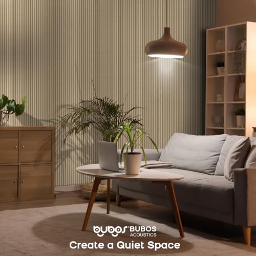 BUBOS 4-Pack Acoustic Panels 47.2"x23.6", Peel & Stick Sound Wall Panels - color: Camel