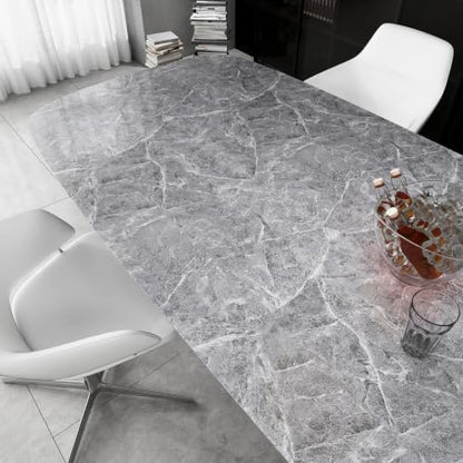CAX Peel and Stick Wallpaper Grey Marble Contact Paper for Countertop - color: Dark Gray, size: 15.7" x 275"