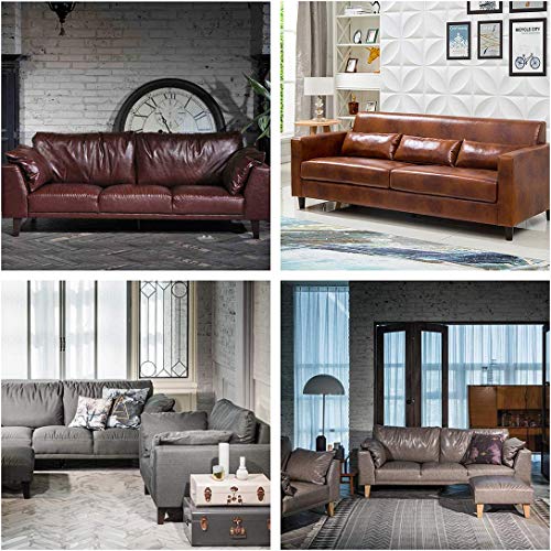 WEICHUAN 4.5 Inch Tapered Solid Beech Wood Furniture Sofa Couch Legs Set of 4 (Pack of 2) - color: Straight- Set of 4, size: 4.5" (Pack of 2)