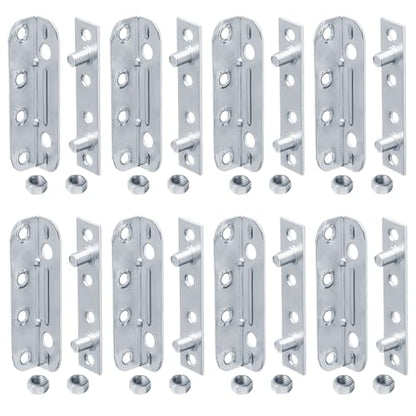 GBGS 8 Sets No Mortise Wood Bed Frame Brackets,Bed Rail Frame Hardware