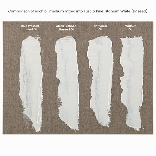 Tusc & Pine Alkali Refined Linseed Oil Paint Medium - 33.8 Oz Bottle - Enhance Flow, Translucency & Gloss - Solvent Free Drying Oil Paint Thinner for Artists - Made in North Carolina - size: 33.8oz