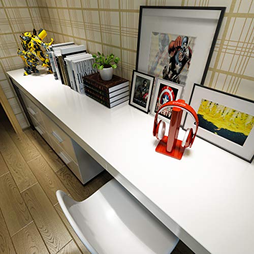 Yenhome Removable Adhesive Vinyl Cabinet Liner 24" x 393" Glossy White Decorative Wallpaper for Wardrobe Table Shelf and Drawer Liner for Kitchen Cabinets Self Adhesive Wallpaper Stick and Peel - size: 24"W x 393"L