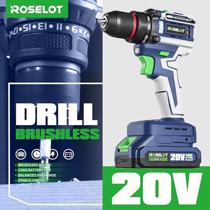 20V Brushless Cordless Drill Set