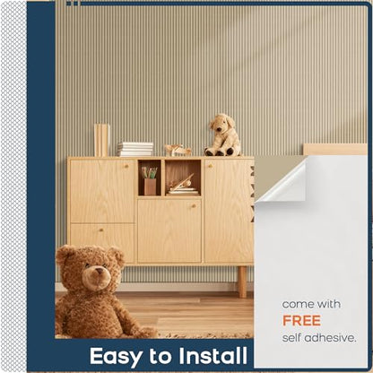 BUBOS 4-Pack Acoustic Panels 47.2"x23.6", Peel & Stick Sound Wall Panels - color: Camel