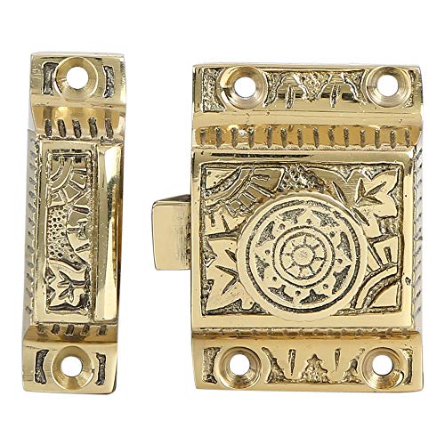 Cabinet Latch, Ideal for Cabinet Closet Kitchen Doors, Antique Cabinet Latch Polished Brass Finish (1, Polished Brass Finish) - color: Polished Brass Finish