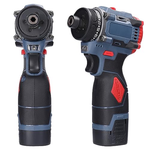 Dioche Electric Screwdriver 16.8V Multi Function Brushless Cordless Impact Screwdriver (2pcs Batteries US Plug)