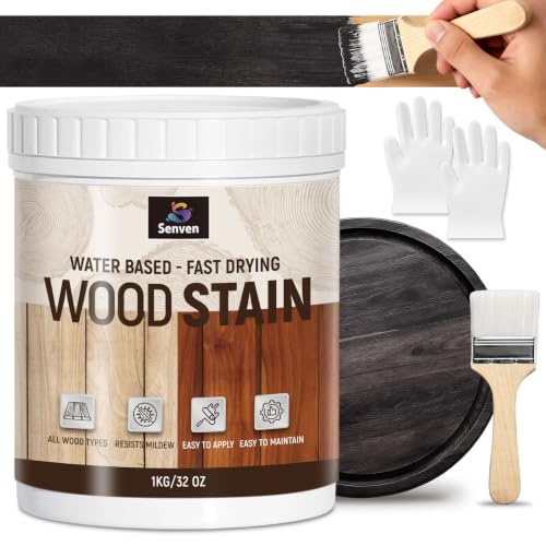 Wood Stain, Gray Wood Stain, 500ML Woods-Stain for Woods, Furniture, Cabinet, Fast Drying Woods-Stain, Non-Toxic Wood-Stains, Water Based & Low Odor Wood-Stains, Indoor & Outdoor Woods Stains 16oz - color: Gray, size: 17 Fl Oz