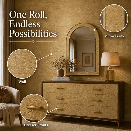 Very Berry Sticker Gold Peel and Stick Wallpaper (15.7" x 78", 1 Pack) - color: Gold, size: 15.7" x 78"