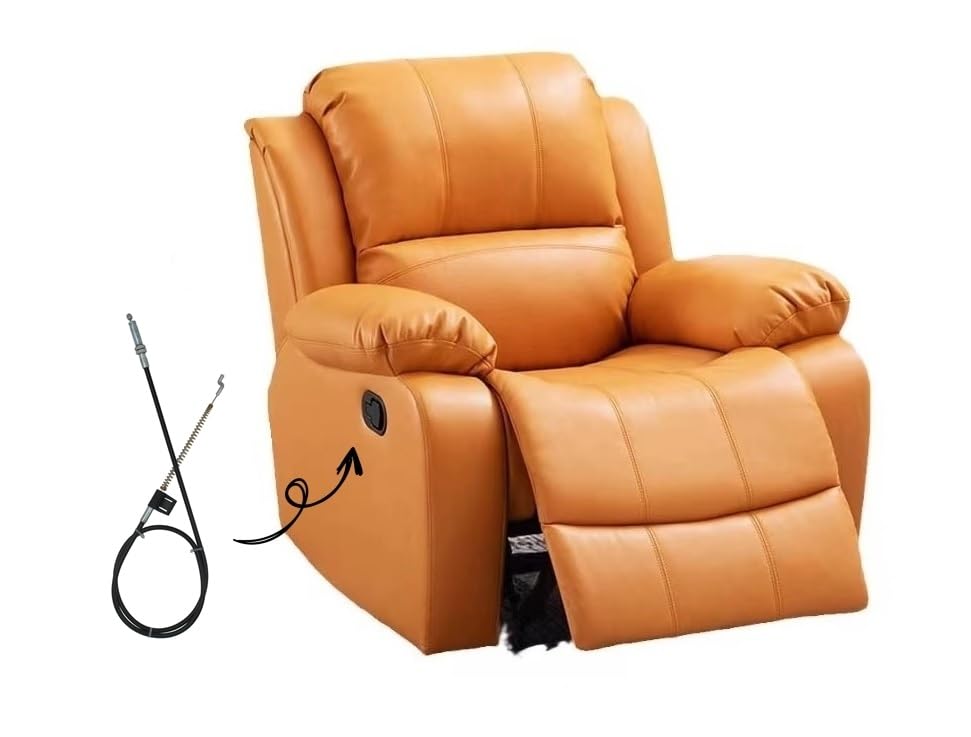 Recliner Sofa and Reclined Chair Replacement Part,Universal Cable,S-Shaped(Z Tip) End,Total Cable Length:36 inch, Exposed Length Adjustable:5inch to 5.5inch RBAS-2,2Pcs - size: Total Length:36",Exposed Length:5" to 5.5"