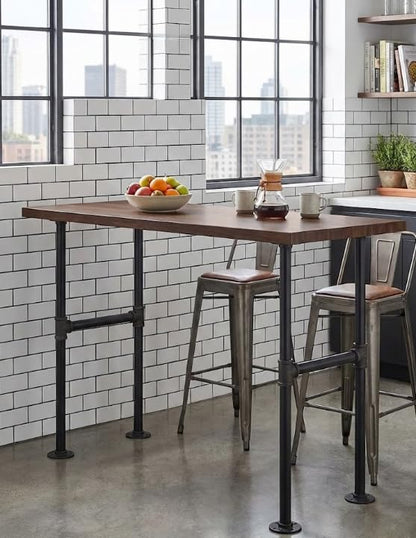 38x14 in H-Shape Bar Height Pipe Table Legs 2 Pack - size: 38'' x 14''