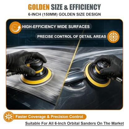 80Pcs 6 Inch Sanding Discs 600 Grit, Hook and Loop Orbital Sandpaper - style: 600Grit-80Pcs