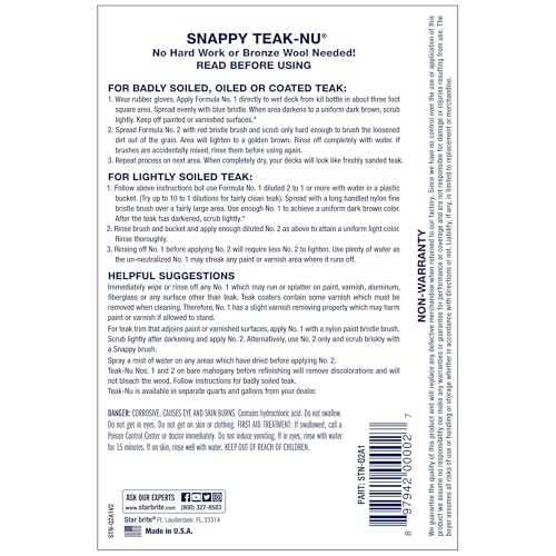 STAR BRITE Snappy Teak-Nu No 1 Restore & Renew - style: #2 Formula 32 Oz