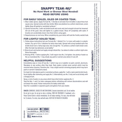 STAR BRITE Snappy Teak-Nu No 1 Restore & Renew - style: #2 Formula 32 Oz