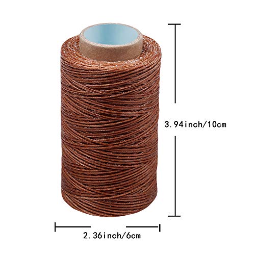 284Yards Leather Sewing Thread Waxed, Waxed Polyester Cord, Wax String - color: Dark Khaki