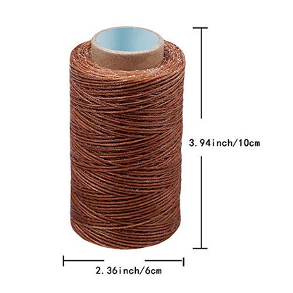 284Yards Leather Sewing Thread Waxed, Waxed Polyester Cord, Wax String - color: Dark Khaki