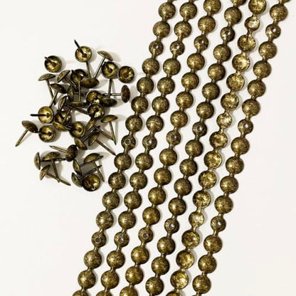 5Meters Upholstery Tacks Strips/Decorative Nail Trims(9.5mm Antique) - color: 9.5mm Antique