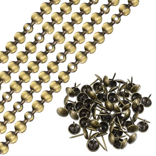 uxcell 10Pcs Upholstery Tacks Strips Nail Trims 1Meter 11mm Bronze - color: Bronze