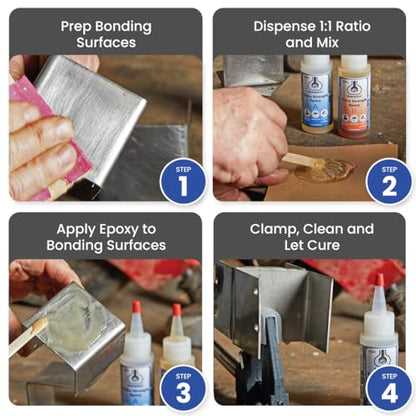 Brampton Extra Strength Epoxy, 20-Minute Work Life, Waterproof 2-Part Epoxy Glue Kit for Tile, Metal, Ceramic, Glass, Wood, Stone, Strong Bonding, Sandable, Paintable Resin, Easy 1:1 Mix, 8 oz - style: 8 FL OZ KIT
