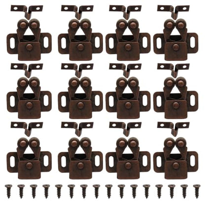 12 Pcs Double Roller Catch Cabinet Latch