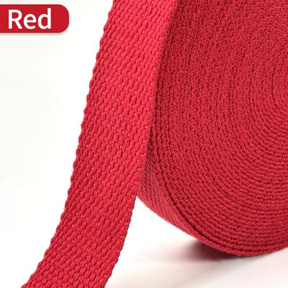 Red Cotton Webbing 1in x 10Yards - color: Red