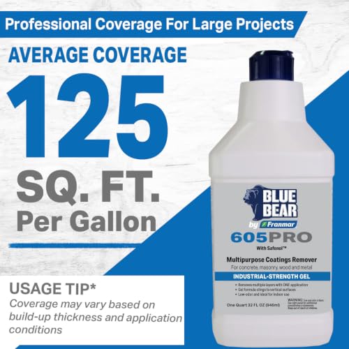Blue Bear 605 Pro Coating Removal -Quart (32oz), with Safenol