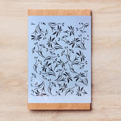 TIAMECH A4 Reusable Small Grass Stencil for Painting - style: Small Grass Leaves