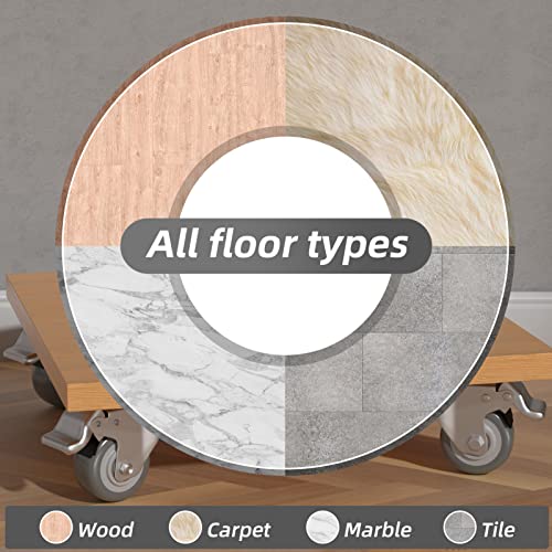 2" Swivel Plate Casters with Brake - Set of 4 - color: Grey, size: 2 inch